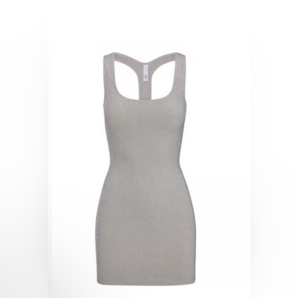 💦 SKIMS Swim Sparkle Mini Dress | Nickel | M 💦
